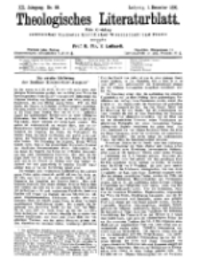 Theologisches Literaturblatt, 1. Dezember 1899, Nr 48.