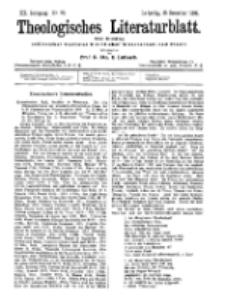 Theologisches Literaturblatt, 15. Dezember 1899, Nr 50.