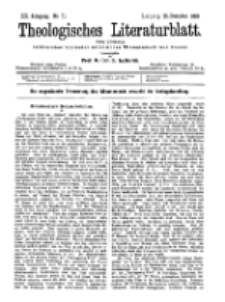 Theologisches Literaturblatt, 22. Dezember 1899, Nr 51.