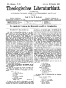 Theologisches Literaturblatt, 29. Dezember 1899, Nr 52.