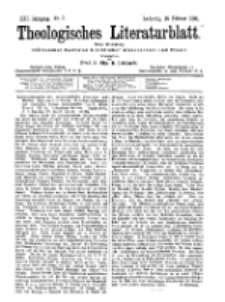 Theologisches Literaturblatt, 16. Februar 1900, Nr 7.