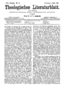 Theologisches Literaturblatt, 9. März 1900, Nr 10.