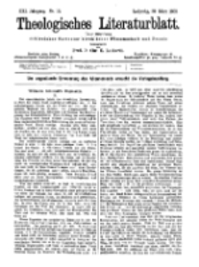 Theologisches Literaturblatt, 30. März 1900, Nr 13.