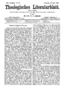 Theologisches Literaturblatt, 13. April 1900, Nr 15.