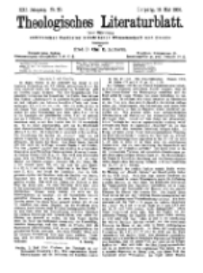 Theologisches Literaturblatt, 18. Mai 1900, Nr 20.