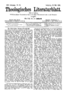 Theologisches Literaturblatt, 25. Mai 1900, Nr 21.