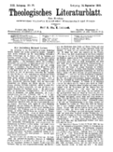 Theologisches Literaturblatt, 14. September 1900, Nr 37.