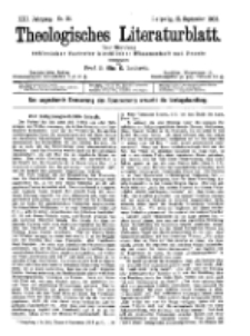 Theologisches Literaturblatt, 21. September 1900, Nr 38.