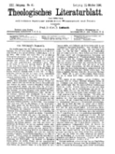Theologisches Literaturblatt, 12. Oktober 1900, Nr 41.