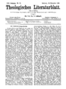 Theologisches Literaturblatt, 16. November 1900, Nr 46.