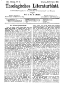 Theologisches Literaturblatt, 23. November 1900, Nr 47.