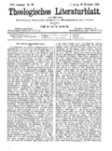 Theologisches Literaturblatt, 30. November 1900, Nr 48.
