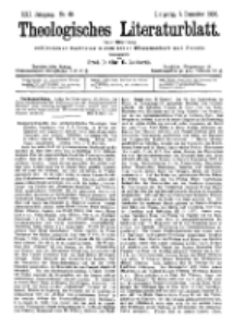 Theologisches Literaturblatt, 7. Dezember 1900, Nr 49.