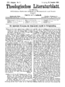 Theologisches Literaturblatt, 21. Dezember 1900, Nr 51.