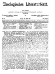 Theologisches Literaturblatt, 10. April 1931, Nr 8.