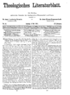 Theologisches Literaturblatt, 8. Mai 1931, Nr 10.