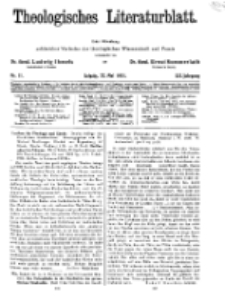 Theologisches Literaturblatt, 22. Mai 1931, Nr 11.