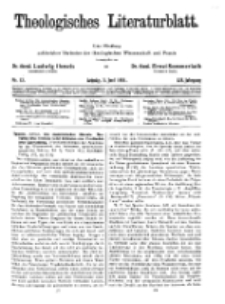 Theologisches Literaturblatt, 5. Juni 1931, Nr 12.