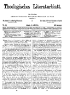 Theologisches Literaturblatt, 3. Juli 1931, Nr 14.