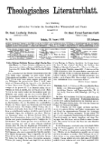 Theologisches Literaturblatt, 28. August 1931, Nr 18.