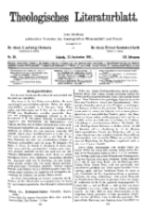 Theologisches Literaturblatt, 25. September 1931, Nr 20.