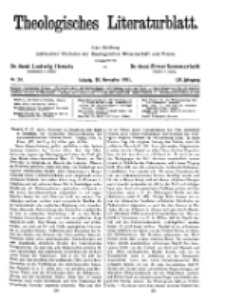 Theologisches Literaturblatt, 20. November 1931, Nr 24.