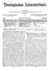 Theologisches Literaturblatt, 18. Dezember 1931, Nr 26.