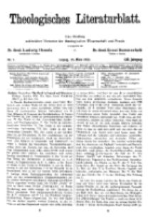 Theologisches Literaturblatt, 25. März 1932, Nr 7.