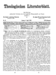 Theologisches Literaturblatt, 8. April 1932, Nr 8.