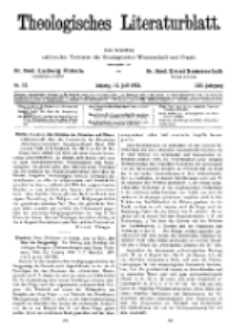 Theologisches Literaturblatt, 15. Juli 1932, Nr 15.