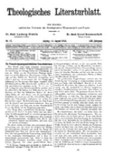Theologisches Literaturblatt, 12. August 1932, Nr 17.
