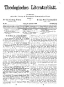 Theologisches Literaturblatt, 9. September 1932, Nr 19.
