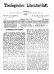 Theologisches Literaturblatt, 21. Oktober 1932, Nr 22.