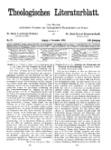 Theologisches Literaturblatt, 4. November 1932, Nr 23.