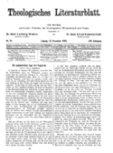 Theologisches Literaturblatt, 18. November 1932, Nr 24.