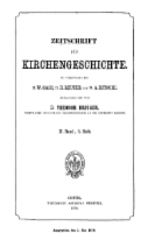 Zeitschrift für Kirchengeschichte, 1878, Bd. 2, H. 3.