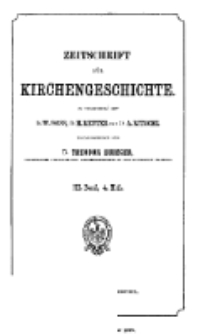 Zeitschrift für Kirchengeschichte, 1879, Bd. 3, H. 4.