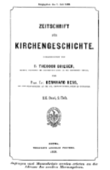 Zeitschrift für Kirchengeschichte, 1899, Bd. 20, H. 2.
