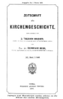 Zeitschrift für Kirchengeschichte, 1899, Bd. 20, H. 3.