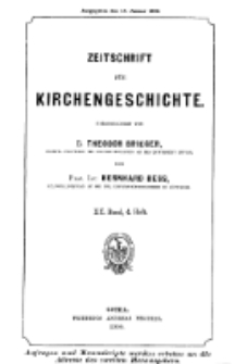 Zeitschrift für Kirchengeschichte, 1900, Bd. 20, H. 4.