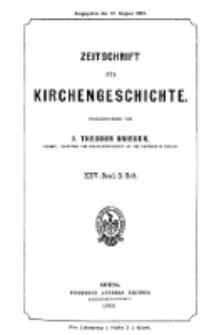 Zeitschrift für Kirchengeschichte, 1904, Bd. 25, H. 3.