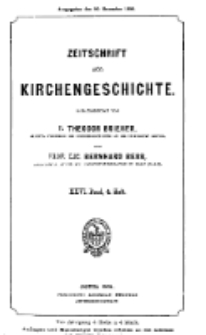 Zeitschrift für Kirchengeschichte, 1905, Bd. 26, H. 4.