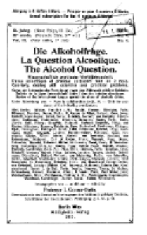 Die Alkoholfrage, 1913, Jg. IX, H. 4