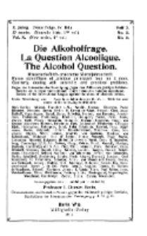 Die Alkoholfrage, 1914, Jg. X, H. 2
