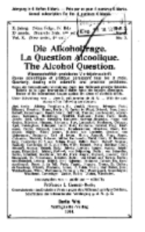 Die Alkoholfrage, 1914, Jg. X, H. 3
