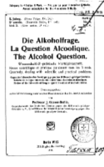 Die Alkoholfrage, 1914, Jg. X, H. 4