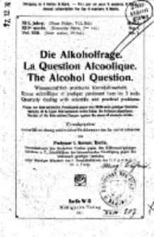 Die Alkoholfrage, 1917, Jg. XIII, H. 1