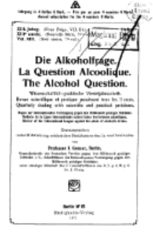 Die Alkoholfrage, 1917, Jg. XIII, H. 4