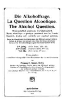 Die Alkoholfrage, 1918, Jg. XIV, H. 1