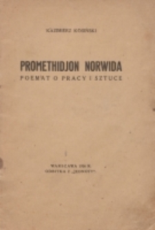 Promethidjon Norwida : poemat o pracy i sztuce